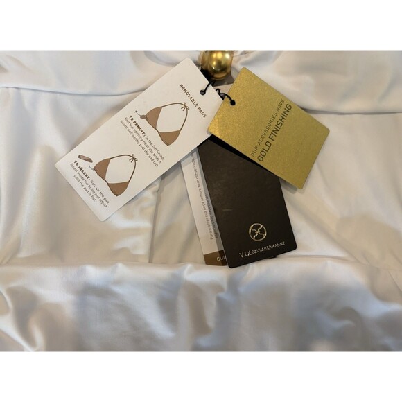 VIX Paula Hermanny womens Solid Brenda One Piece Swimsuit size Small White $248 - Picture 7 of 9